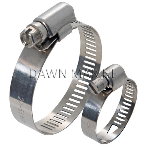 AISI 316 Stainless Steel US Type Hose Clamp Dawn Marine