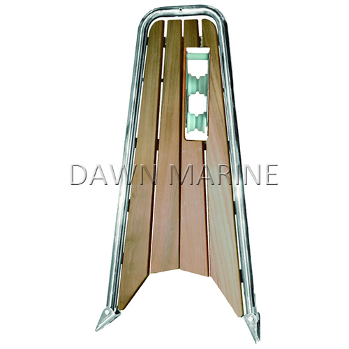 Boat Teak Swim Platform With Anchor Roller Dawn Marine